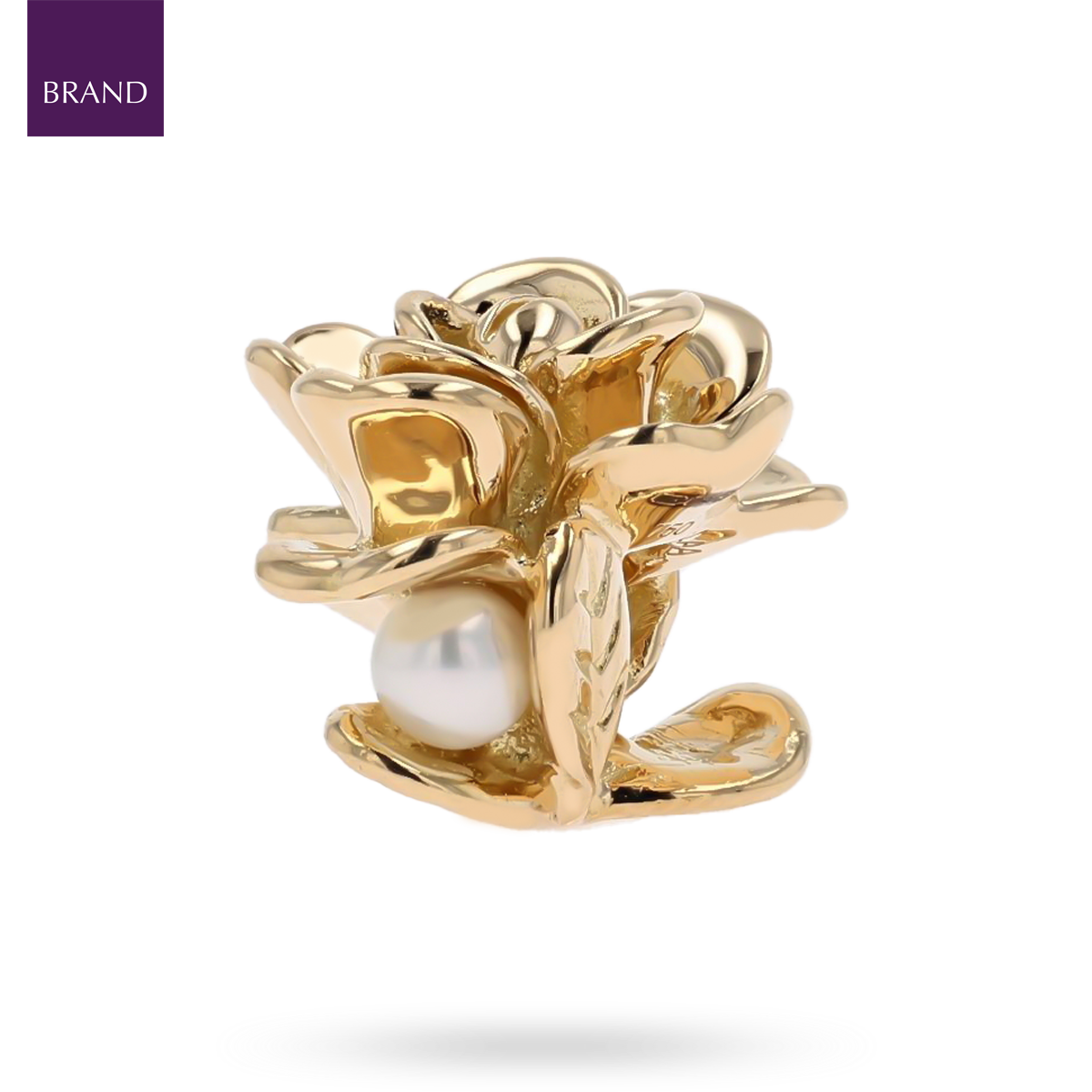 Trollbeads Exclusive 18ct Yellow Gold Rose of June