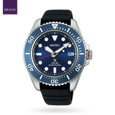 Seiko Prospex Solar Diver, Blue Bezel with Black Silicone Strap - SNE593P1