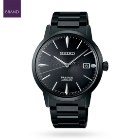 Seiko black metal outlet watch