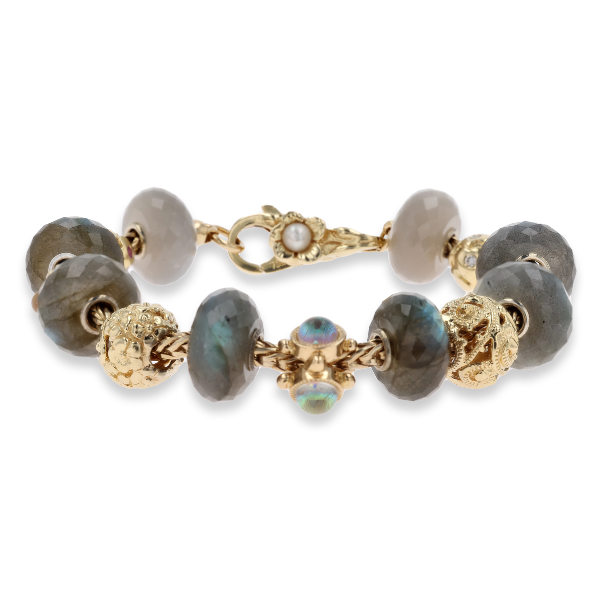 Trollbeads Exclusive 18ct Yellow Gold The Trinity on Inspiration Bracelet