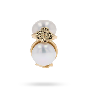 Trollbeads Exclusive 18ct Yellow Gold Triple Pearl White